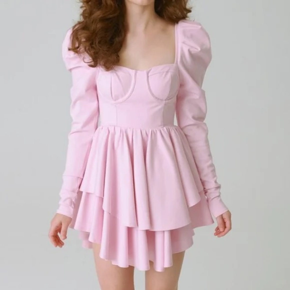 Selkie Boleyn Dress in Ballerina Pink